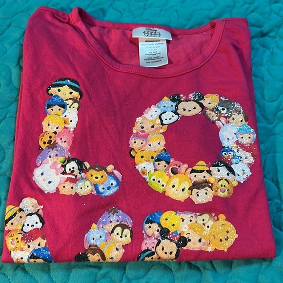 Lot of 3 Girls Shirts Disney Tsum Tsum Star Wars Belle du Jour Girls Rock M-L-XL - Picture 6 of 11